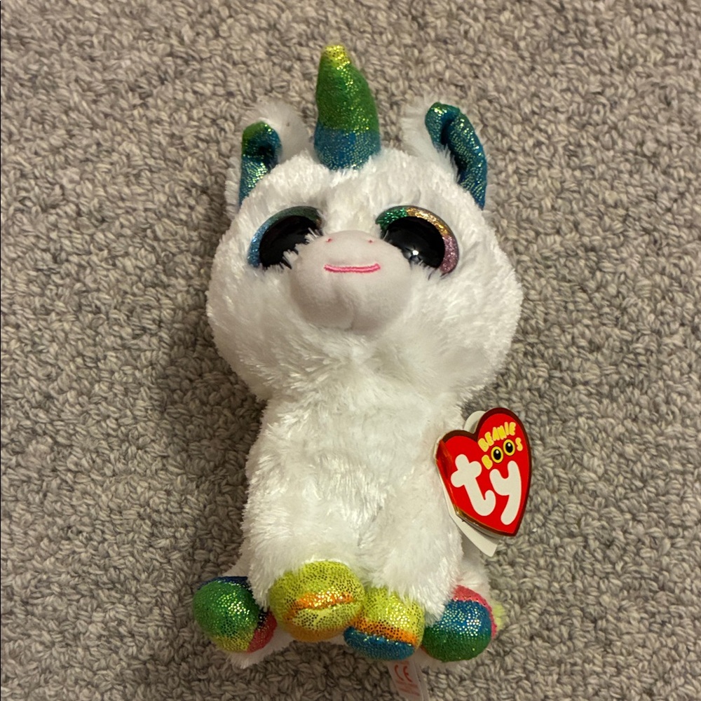 TY Beanie Boo’s Pixie 6” plush stuffed unicorn NWT
